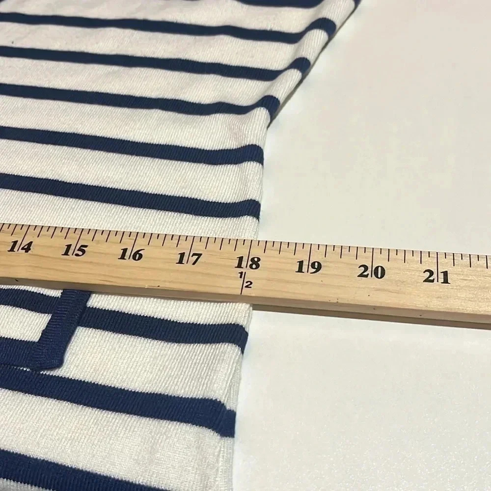 Neiman Marcus blue and white striped blazer - large - Picture 11 of 13